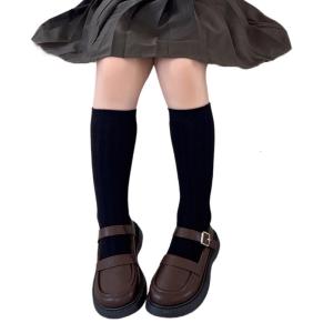 Breathable Baby Socks for Girl Toddler Soft Cotton Knee High Socks Kids Solid Color Warm Socks for Autumn Spring Dress