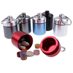 WILLOPI Survival For Outdoor Organizer Pocket Emergency Medicine Case Medicine Storage Bottles EDC First-Aid Canister Pill Cases Waterproof Seal Tank Pill Box