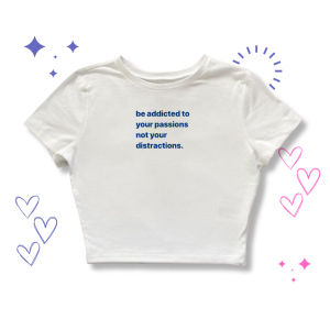 Your Passion Crop Top | Main Oods | Crop Tee YK2 | Kaos Skena Kaos Hitam Putih Black White