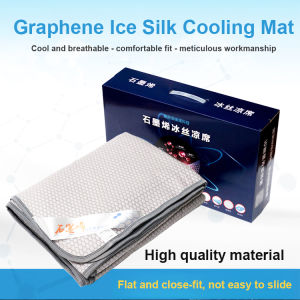 Graphene Ice Silk Cooling Three-Piece Set Bed Sheets Bedspread Dustproof Mattress Cover Cover