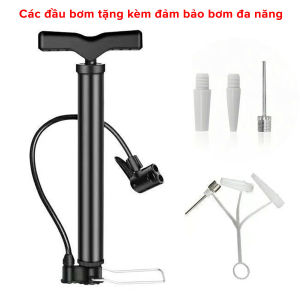 Bơm Xe Đạp Cầm Tay Nhỏ Gọn Bơm Xe Máy Đa Năng Tặng 3 Đầu Bơm Cơ Động Dùng Cho Van Pháp Van Mỹ Tiện Lợi Chính Hãng Amalife
