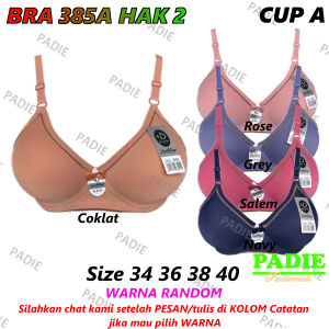 PADIe - BH / Bra Wanita Cewek Remaja/ABG/Dewasa DAILILING 385A Cup A Busa Sedang Tanpa Kawat Kaitan 2 Size 34 - 40