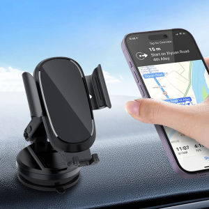 15W Wireless Charger Car Phone Holder Grip Tok Mobile Stand Retractable Base Bracket Support For Iphone15 Xiaomi13 Samsung