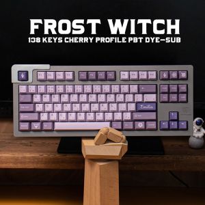 【Keycap only】gmk Frost Witch Keycaps 130 Phím Cherry Profile PBT năm mặt thăng hoa Keycaps cho công tắc Cherry MX Bàn Phím Cơ RK61/Anne Pro 2/gk61