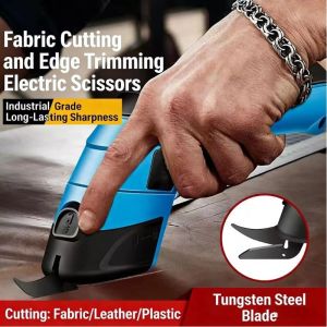 Cordless Electric Fabric Cutter Sewing Scissors Rechargeable Portable Rotary Blade For Cloth Leather Quilting
