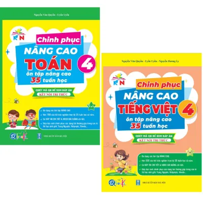 SÁCH - [ Lớp 4 ] - Kết nối tri thức - Combo 2 quyển Chinh phục nâng cao Toán và Tiếng Việt 4