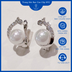 Khuyên Tai Trai nữ bạc S925 Xi Bạch Kim Sang Trọng -Trang sức cao cấp HVJ -072.N11052025
