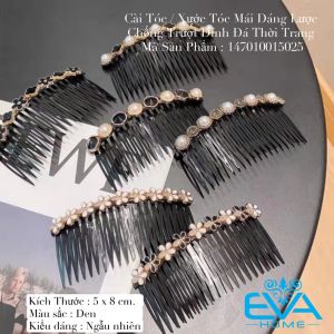 Cài Tóc / Xước Tóc Mái Dáng Lược Chống Trượt Đính Đá Thời Trang Phong Cách Hàn Quốc