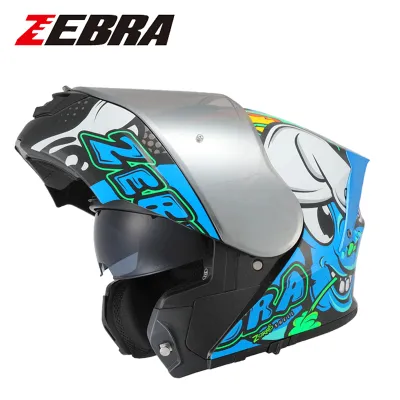 ZEBRA 869 Motorcycles full face Helmet original Dual Visor Modular Motor Helmet man and woman free visor