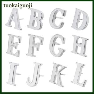 tuokaiguoji เข็มกลัดโลหะ A-Z ตัวอักษรสีเงินสไตล์คลาสสิกคุณภาพสูงสำหรับผู้หญิงเข็มกลัดติดปกเสื้อของผู้ชายผู้หญิงหมวกผ้าพันคอกระเป๋าเป้สะพายหลังเครื่องประดับตรา