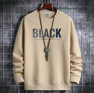 Sweater Pria Termurah Berkualitas - Black Basic Cowo