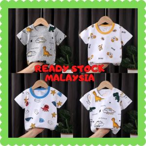Baby Boy Girl Dinosaur Cotton Cute Kids Shirt Baju Murah Anak Perempuan Lelaki