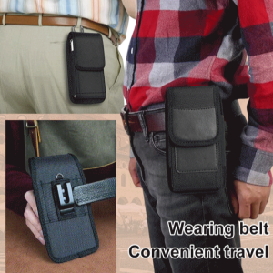 Mens nylon fanny pack/wearable belt fanny pack cell phone and card holder/ultralight travel fanny pack