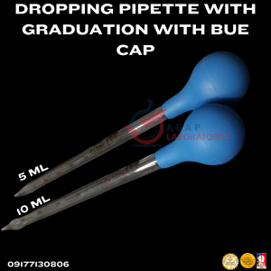DROPPING PIPETTE WITH GRADUATION with blue cap