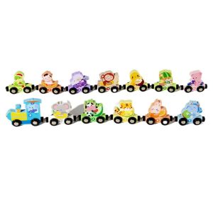 LIAND Number /Animal/Fruits/Dinosaur ic Wooden Train Toys Educational Mathematical Operation Exercises Montessori Number Train Set Creative Digit Recognition ic Digital Train Early Educational