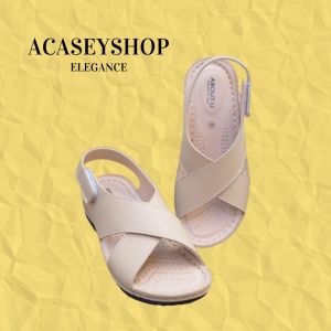 Acasey รองเท้าสุขภาพผู้หญิง รัดส้น ใส่สบาย น้ำหนักเบา เย็บรอบ ใช้ทน กันน้ำ กันลื่น รุ่นรัดส้นหน้าไขว้ ไซส์ 36 - 41