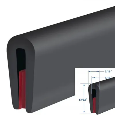 OKDEALS Rubber Edge Protector Strip Trim U-Shape 3 Meters Edge Trim Strip Waterproof Edge Protector