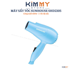 MÁY SẤY TÓC 2 CHIỀU NÓNG LẠNH SUNHOUSE SHD2313 - Công suất 1000W Có 2 chế độ sấy Đầu sấy hẹp xoay 360 độ Bảo hành 12 tháng