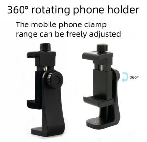 คลิปหนีบโทรศัพท์แบบหมุนได้ 360องศา สําหรับสตรีมสด ขาตั้งกล้อง