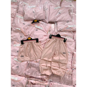 VN A585  AO 3IN1 GIRLS KIDSWEAR OOTD TERNO JOGGER & SKIRT  PEACH PINK 1-10YO
