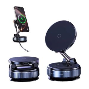 GLOBECART Wireless Charging ic Phone Holder Vacuum Suction Cup Phone Bracket Portabel Foldable Car Navigation Stand