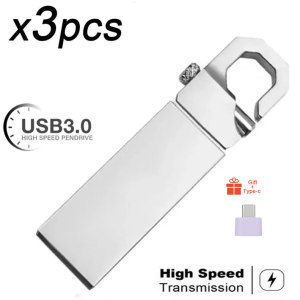 Pen Drive HP USB3.0 High Speed rotating USB Flash Drive 1TB 2TB 128GB 256GB 512GB PenDrive Mental Drive Jump Drive Data Storage With Keychain and OTG