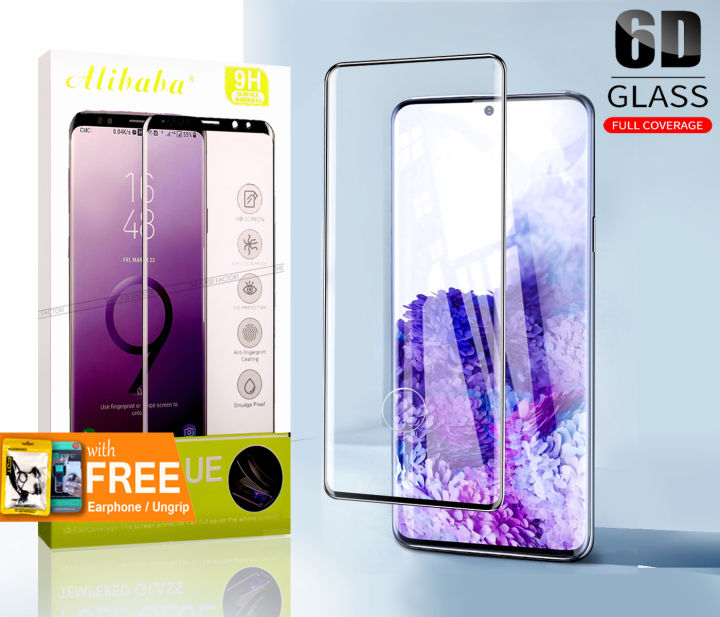 Alibaba Original 5D Curved Edge 9H Full Tempered Glass for Samsung Galaxy  S20 S20 Plus S20 Ultra (Clear)