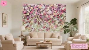 Pink rose wall background for girls weddings birthdays bridal shower childrens portrait background photography cake table tea party photo decoration photography studio props