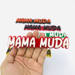 EMBLEM MOTOR MOBIL  TULISAN MAMA MUDA VARIASI TIMBUL 3D BAHAN FIBERGLASS