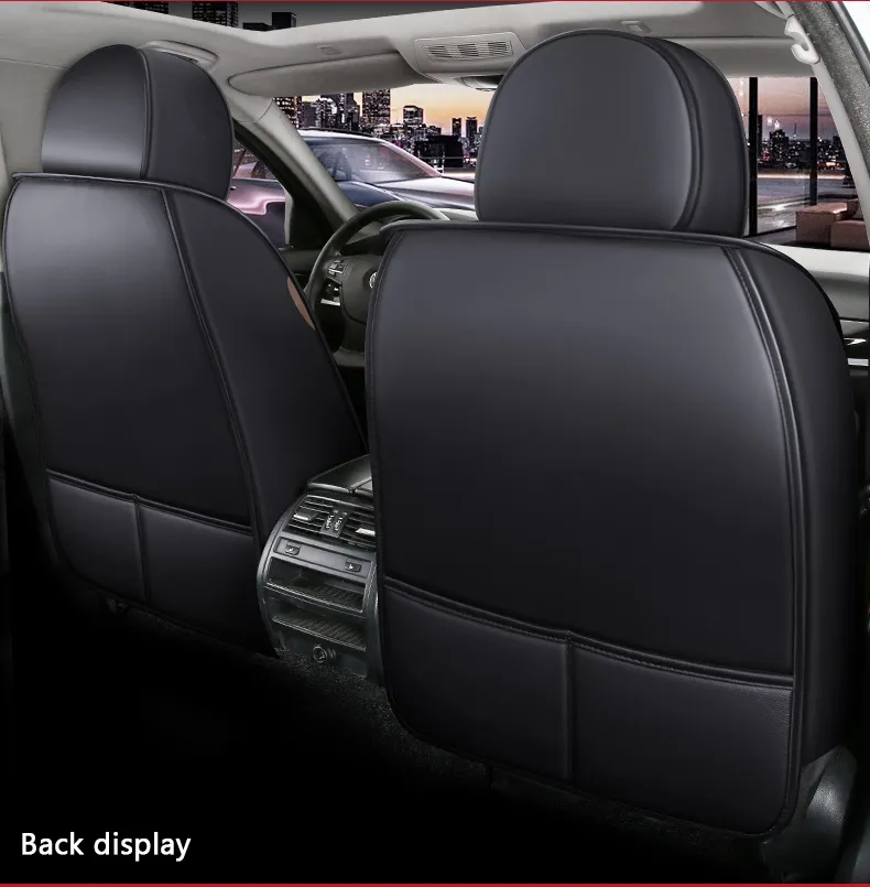 Soillar Full Surround Faux Leather Seat Cover Set For Honda 5-Seat Cars – Black/Gray, Superhero Cape Design