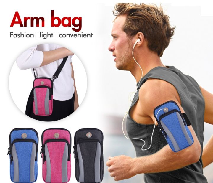 Nylon Shoulder Bag Arm Bag in Running Armband Messenger bag