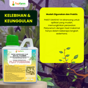 Pupuk Topfarm  / Pestisida Topfarm / Pupuk Pelebat Daun Tanduk Rusa / Obat Tanaman Platycerium / Pupuk Pelebat Platycerium / Obat Hama Platycerium Tanduk Rusa / Obat Semprot Untuk Platycerium / Pupuk Untuk Tanaman Hias Platycerium