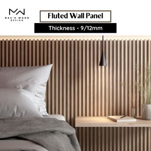 【Ready Stock】Slat wall panel Fluted wall Accent wall shiplap kayu wainscoting 9mm /12mm thickness 3cm x 1/2/3/4ft papan board Slat Wall Wood Slat Wall Paneling Slant Boards - Lazada