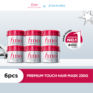 FINO Premium Touch Hair Mask 230g (6PCS) - Hair care  Set [with Royal Jelly to moisturize and hydrate hair Daily use Treatment Conditioner for Damaged and Frizzy hair]