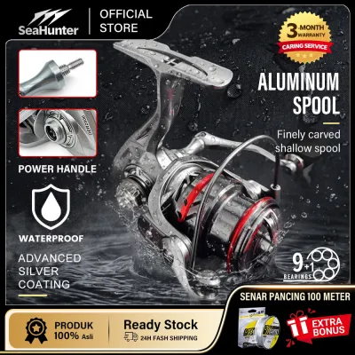 SeaHunter OER POWER HANDLE Spinning Reel PancingMax Darg 10-12KG One Way 9+1BBGear Ratio 5:2:1Aluminum Shallow Spool