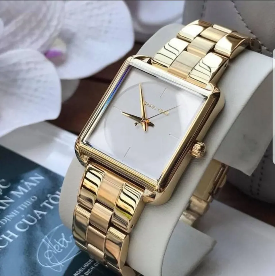 Michael kors lake gold tone watch best sale