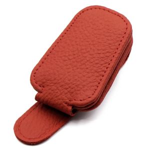 KEBIDU Car Sun Visor Sunglasses Clip Cowhide Glasses Case Holder Ticket Card Holder Car Interior Accessories