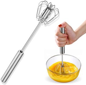 Stainless Steel Semi-automatic Egg Beater Semi-Automatic Mixer Manual Whisk Egg Beater Cream Mixer Kitchen Cooking Tools