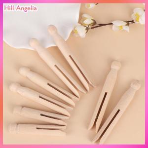 [Hill Angelia] 5pcs Wood dolly peg Traditional Dolly Style Wooden Clothes Pegs Pins Clips