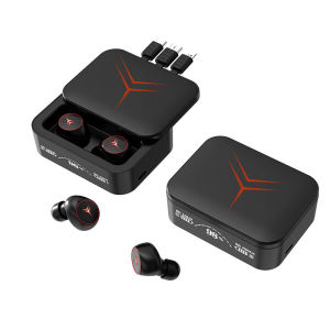 M88 Plus TWS Headset Bluetooth 5.3 Headset Low Delay Touch Sport Tampilan LED Digital Baterai Wireless Earphone