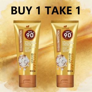 BUY 1 TAKE 1 VELLSAR Face Sunscreen Cream SPF 90+ High Protection UV Sunblock Lotion 60ml Skincare