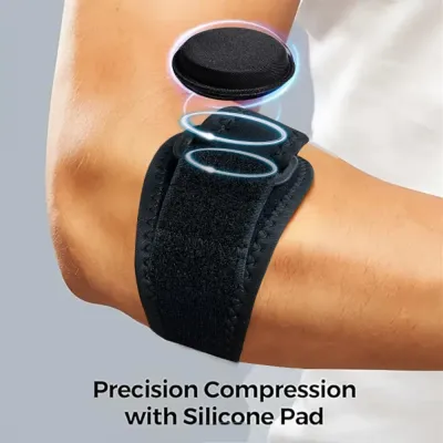 Z5DJXZ6 Elbow Pain Relief Tennis Elbow Brace Non-Slip Breathable Elbow Strap with Removebale Pad Upgraded Stability Elbow Guards for Tendonitis