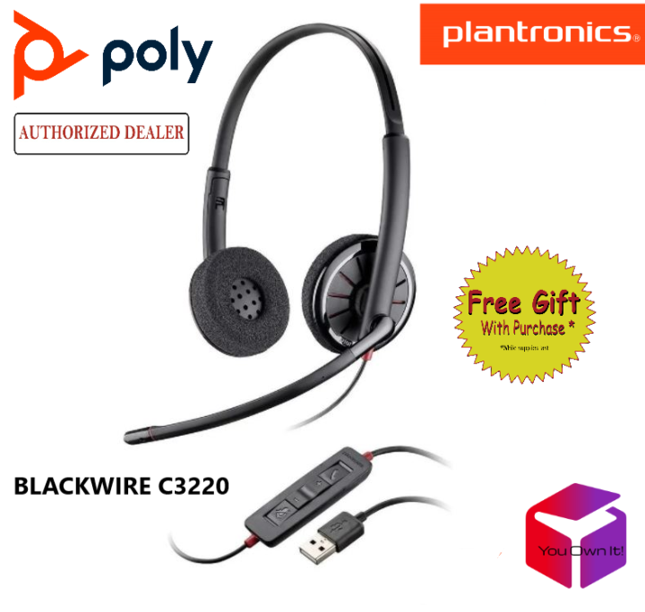 Usb C Plantronics Quick Start Blackwire 3200 Series BLACK POLY