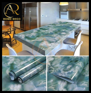 Black Marble Waterproof Wallpaper Sticker Wall Stickers Renew Old Furniture - Self adhesive Cabinet sticker