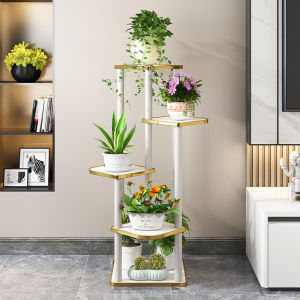 Plant Stand Flower Pot Rack Plant Display Rack Flower Stand 5 Tier Solid Wood Flower Shelf