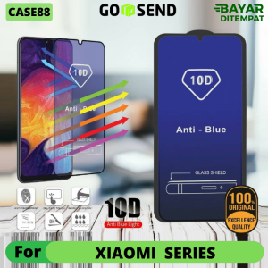 Tempered Glass 10D Anti Blue Light Xiaomi Poco M3 M4 M5S X3 Pro NFC Redmi 10C Note 9 10 10S 11 11S Pro Prime 12C 4G 5G Anti Gores Kaca Full Cover Pelindung Layar HP Anti UV