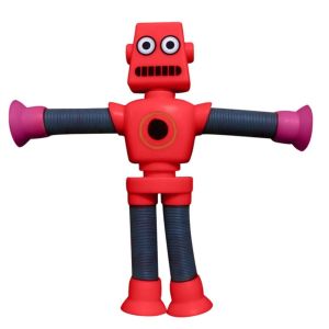 SKJK Novel Educational Toy Toddlers Parent-Child Stretch Tube Joint Movement Interactive Robot Pop Tubes Toy Telescopic Suction Cup Fidget Toys Montessori Sensory Toy