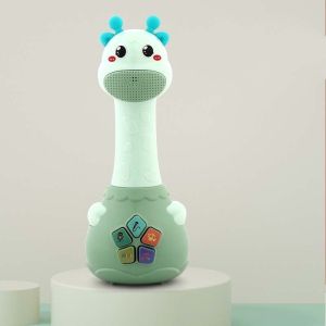 [FREESHIP] [NEW ARRIVAL] ĐỒ CHƠI MICRO HÁT KARAOKE CÓ PHÁT NHẠC GHI ÂM HÌNH HƯƠU CAO CỔ NGỘ NGHĨNH CÓ ĐÈN DÀNH TẶNG CHO BÉ YÊU