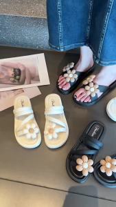 New Floral Sandals For Women Thick-Soled Non-Slip Summer Outdoor Dual-Wear Slippers Roman Casual Style