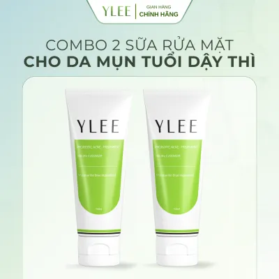 Combo 02 Sữa rửa mặt YLEE giúp kiềm dầu ngừa mụn chuyên dùng cho da mụn tuổi dậy thì